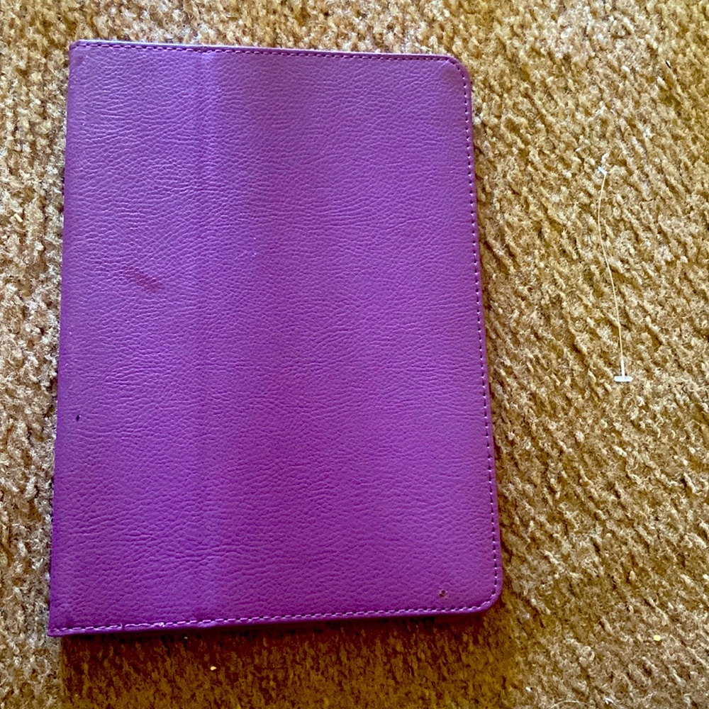 Purple tablet case.